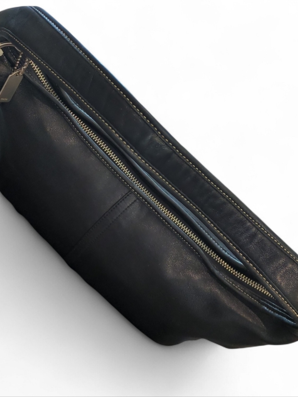 Vintage Coach #9221 Genuine Black Leather Ergo Hobo Slouchy Shoulder Bag EUC - Picture 5 of 6